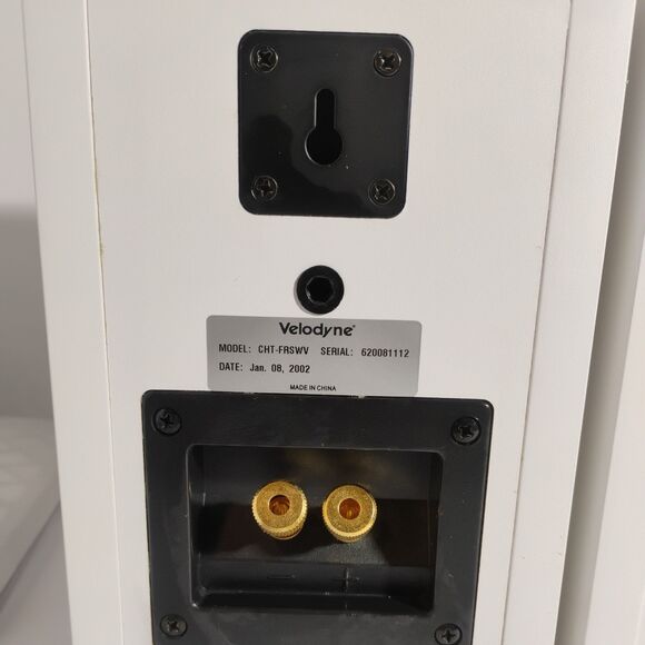 Pair Rare White Velodyne CHT-14WV Bookshelf Satellite Speakers 2002 - Picture 7 of 16